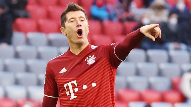 Robert Lewandowski, durante un partido con el Bayern Múnich.