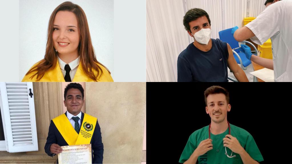 Carmen López, Gonzalo García, Diego Romero y Cristian Peláez.