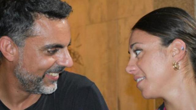 José María Moreno junto a su mujer, Sandra.