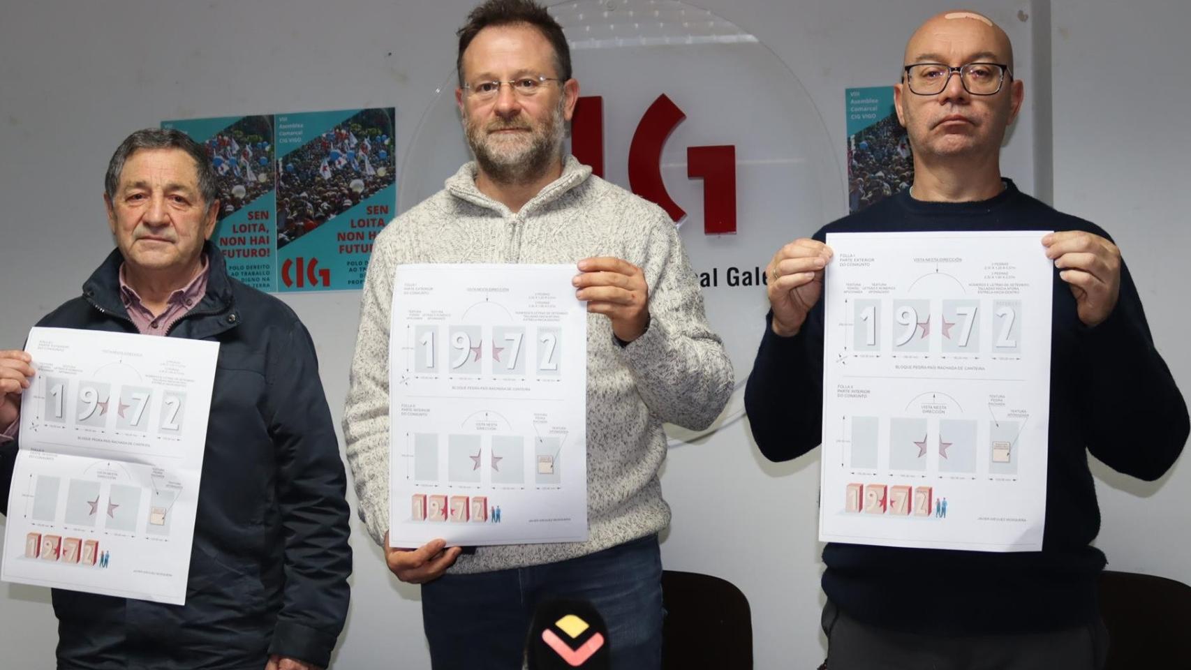 Miembrops de la CIG durante la presentación de los actod de aniversario.