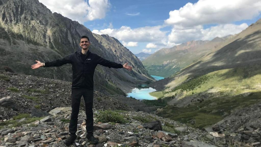 Fernando Salgueiro en una de sus excursiones por Rusia.