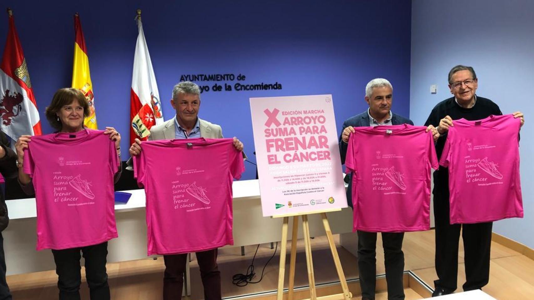 Imagen de la presentación de la Marcha contra el Cáncer que se va a celebrar en Arroyo de la Encomienda