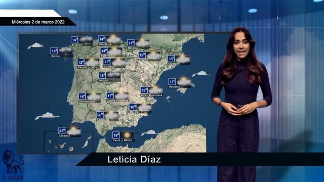 El tiempo para el miércoles 2 de marzo.