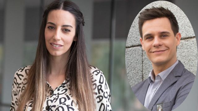 Almudena Cid y su todavía marido, Christian Gálvez, en un montaje de EL ESPAÑOL.