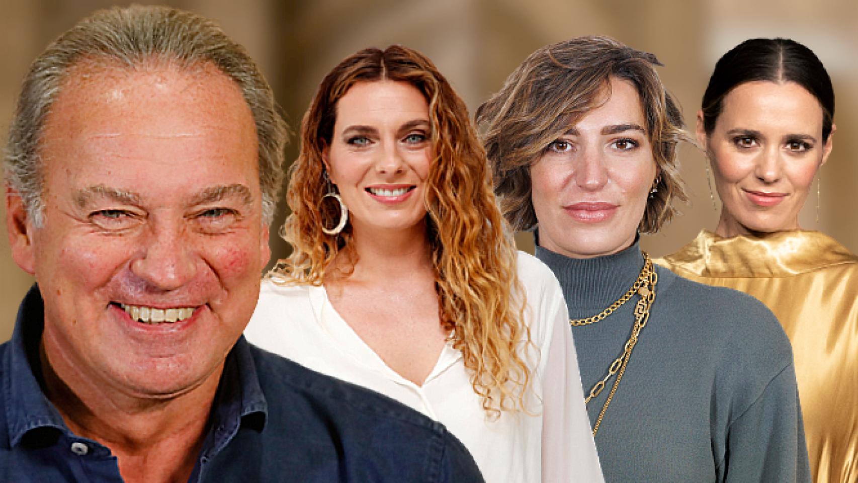 Bertín Osborne y sus tres hijas, Alejandra, Eugenia y Claudia, en un montaje de JALEOS.