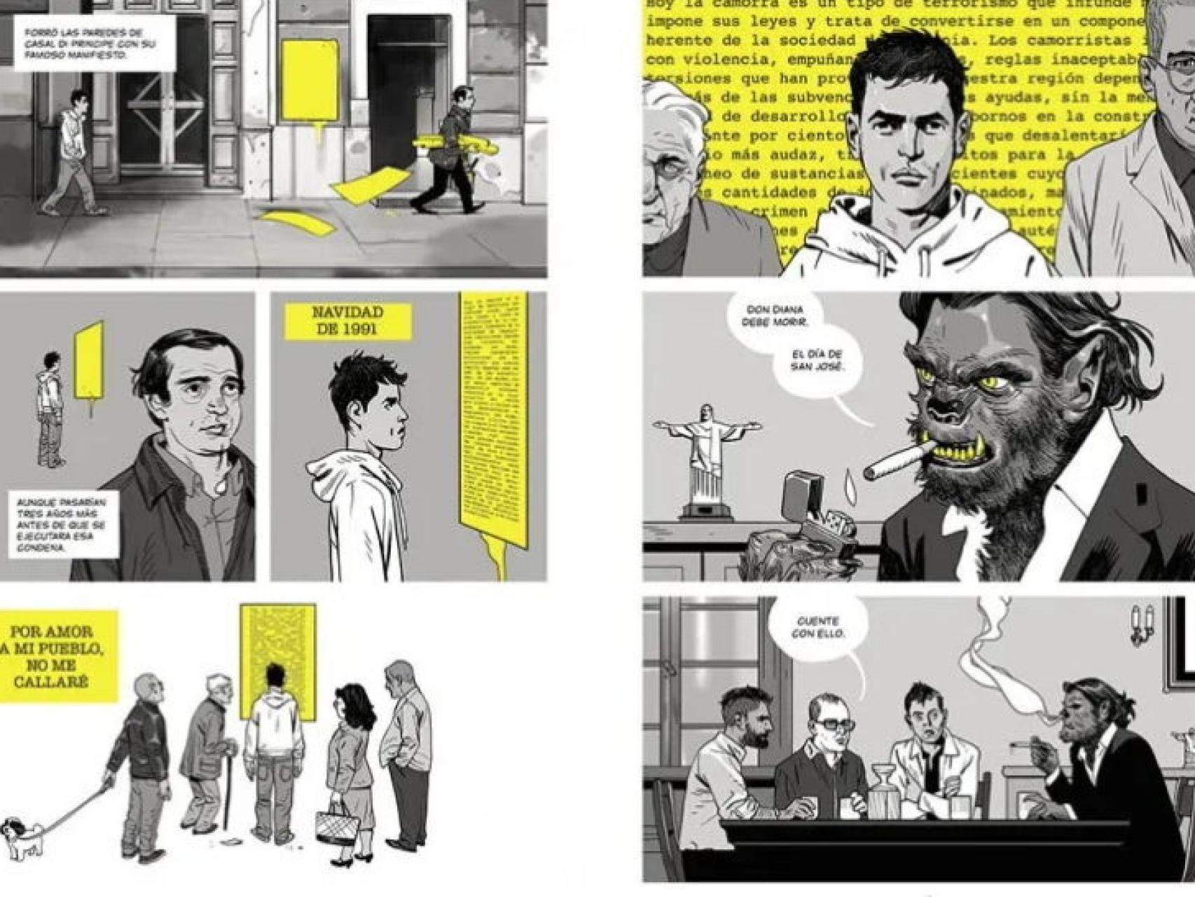 Viñeta de 'Todavía estoy vivo', la primera novela gráfica de Roberto Saviano