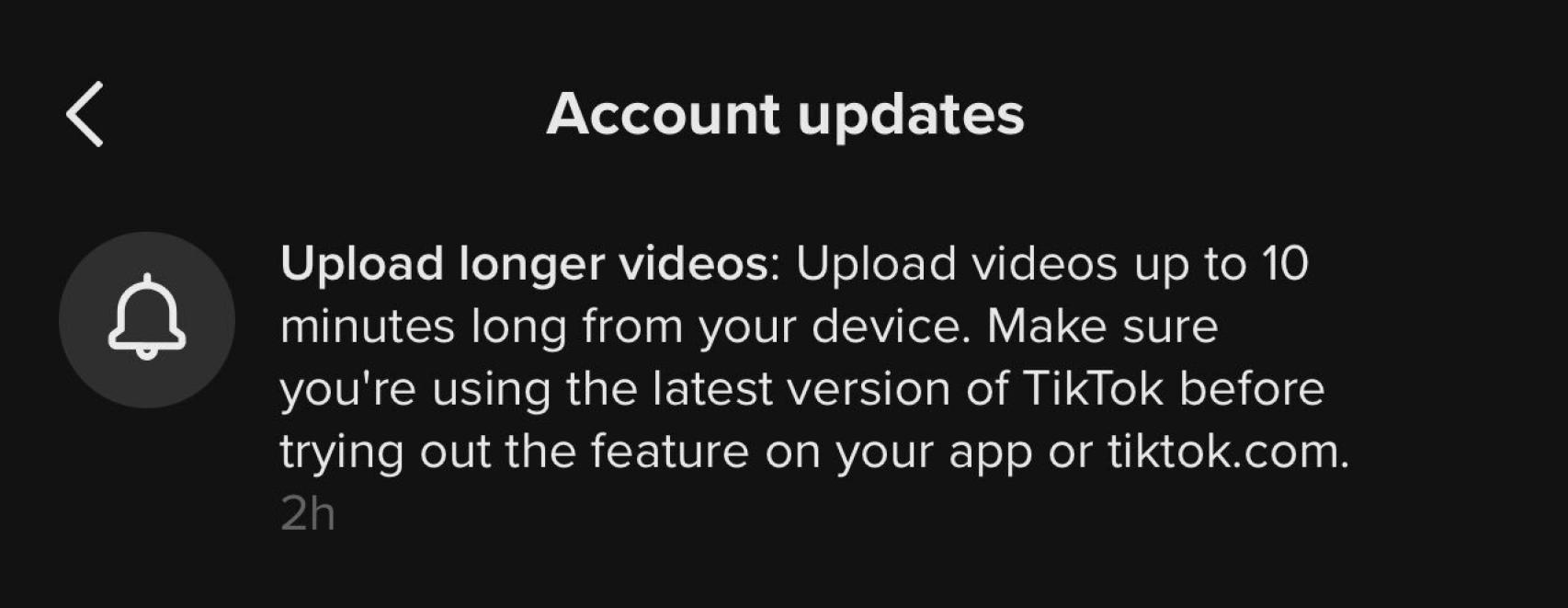Nuevo límite de TikTok
