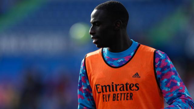 Ferland Mendy, durante un calentamiento.