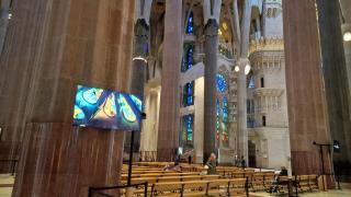 Interior de la Sagrada Familia.