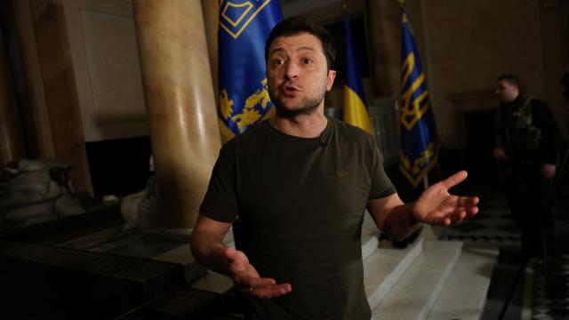 El presidente ucraniano Zelenski, en Kiev.