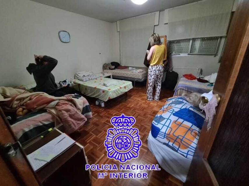 Imagen del piso de Valladolid facilitada por la Policía Nacional