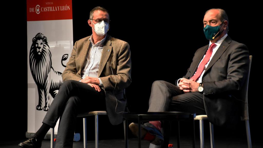 El gerente de Zamora10, Francisco Prieto Toranzo y el director general de Caja Rural de Zamora, Cipriano García