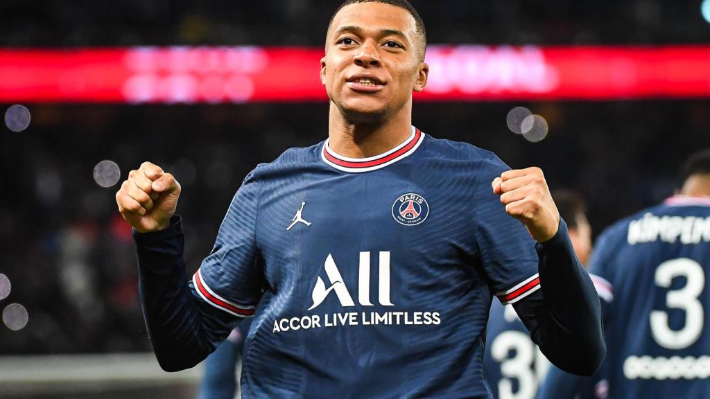 Kylian Mbappé, en un partido del PSG de la temporada 2021/2022