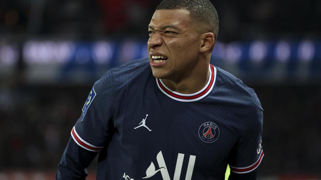 Kylian Mbappé, en un partido del PSG de la temporada 2021/2022
