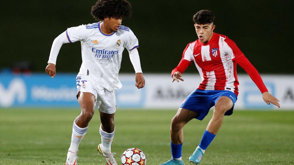 Peter Federico, durante el miniderbi de la UEFA Youth League entre Real Madrid y Atlético
