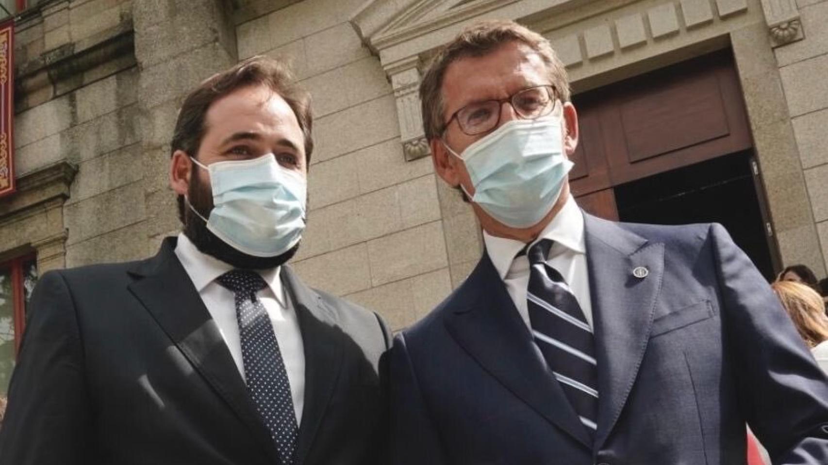 Paco Núñez junto a Alberto Núñez Feijóo. Foto: Twitter @paconunez_