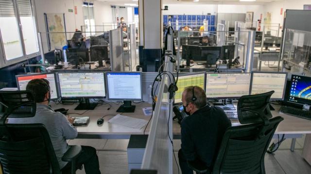 Sala de control del 112 de Castilla-La Mancha.
