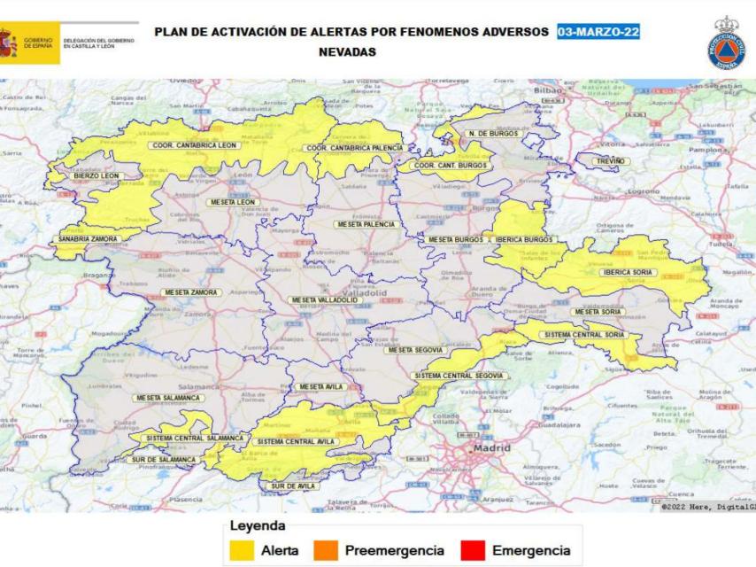 Alerta por nieves