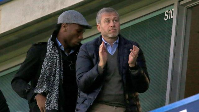 Roman Abramovich en el palco del Chelsea
