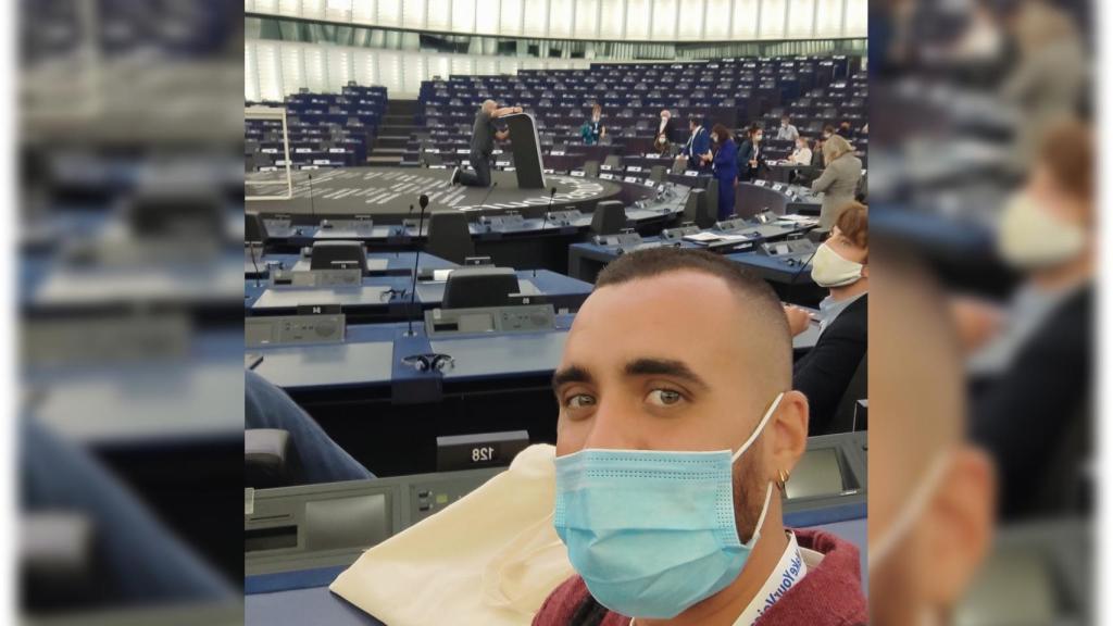 Juan Milla en el Parlamento Europeo el pasado mes de septiembre.