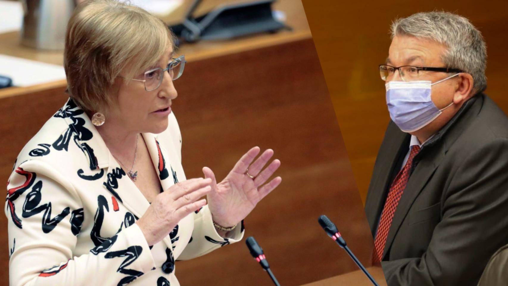 La consellera de Sanidad valenciana, Ana Barceló, y el diputado Fernando Llopis.