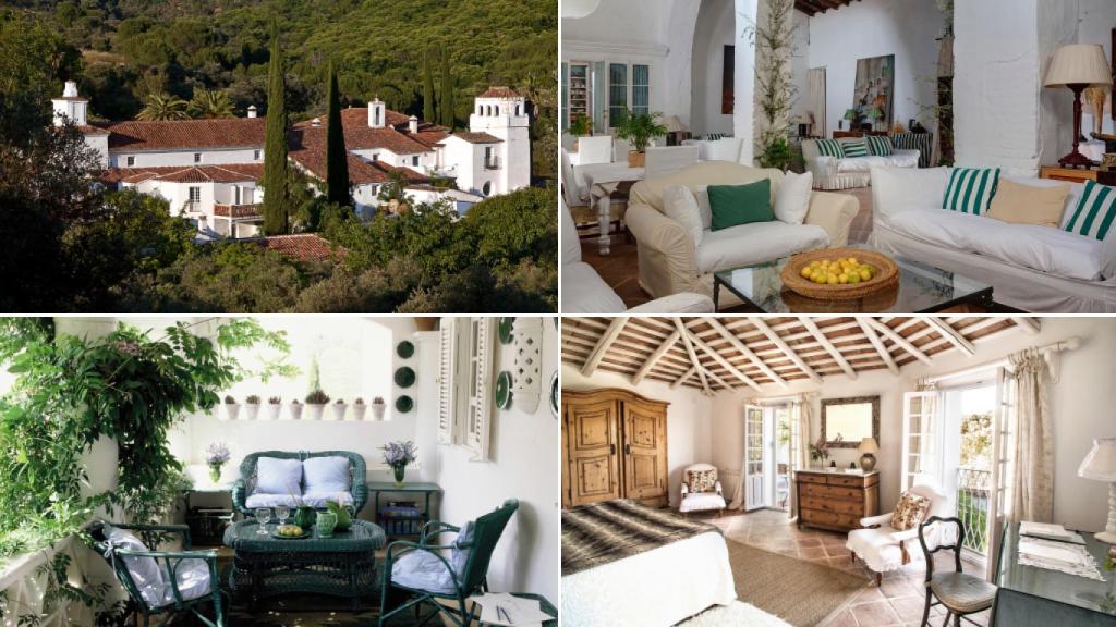 Diferentes espacios de la finca en la que se ha alojado Tamara Falcó.