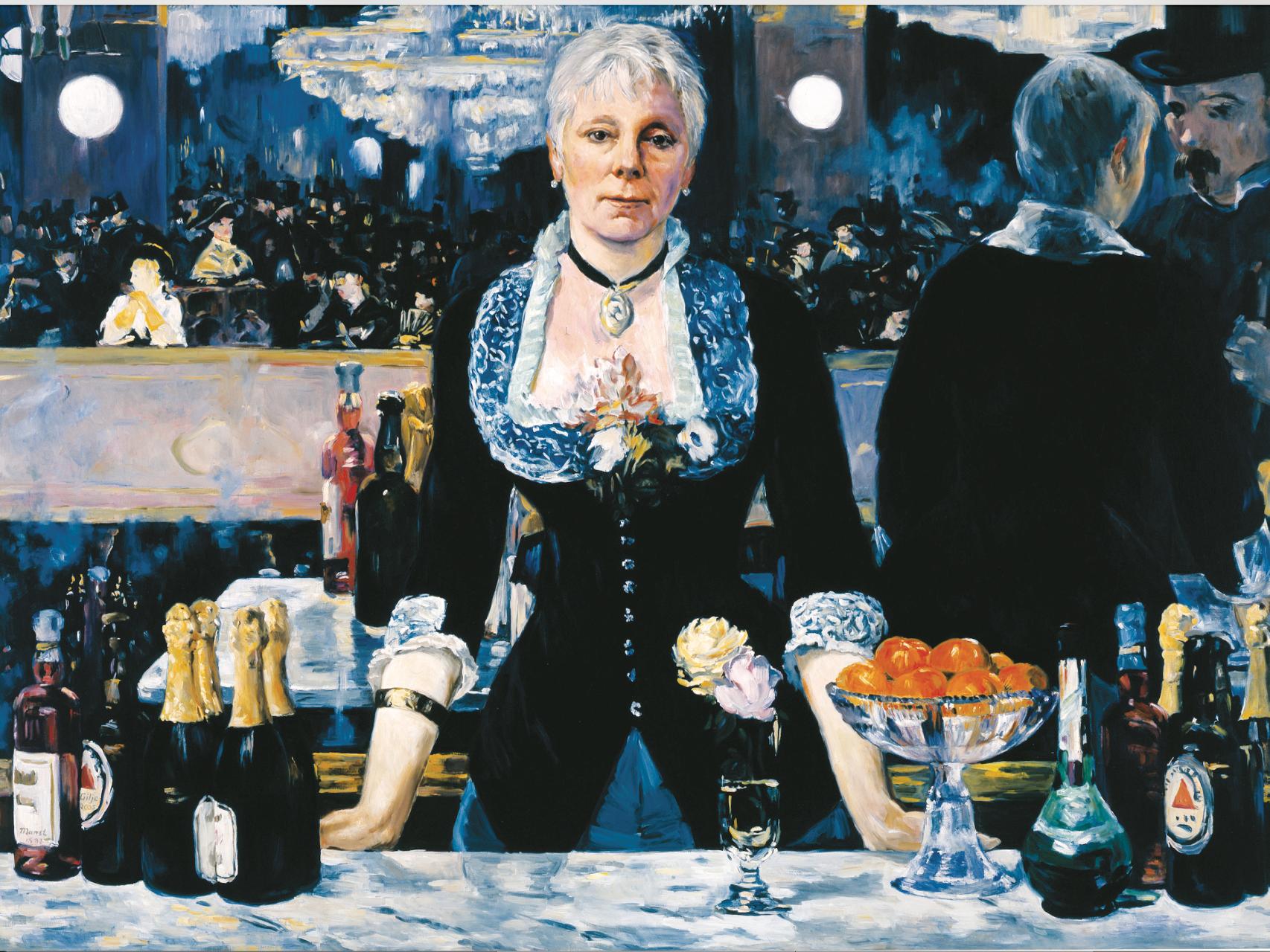 Kathleen Gilje: 'Linda Nochlin in Manet's Bar at the Folies-Bergére', 2005