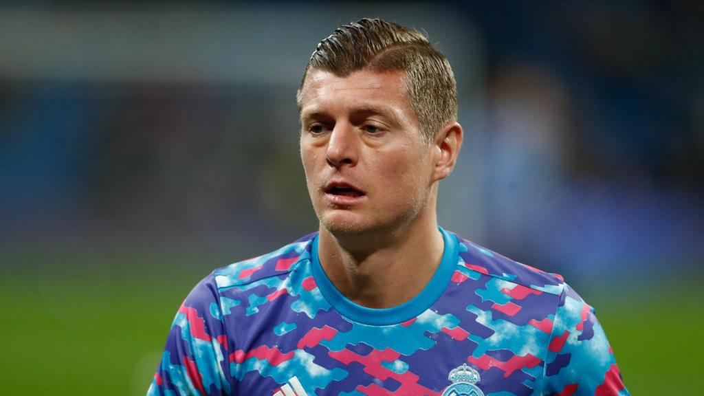 Toni Kroos, durante un calentamiento.