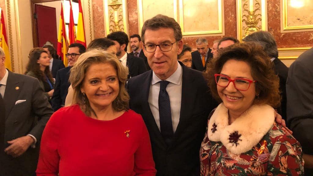 Carmen Riolobos con Alberto Núñez Feijóo