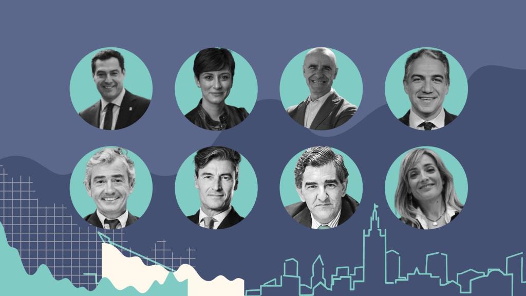 Juanma Moreno Bonilla, Isabel Rodríguez, Antonio Muñoz, Elías Bendodo, José María Pacheco, Federico Linares, Juan Abarca y Carmen Castilla.