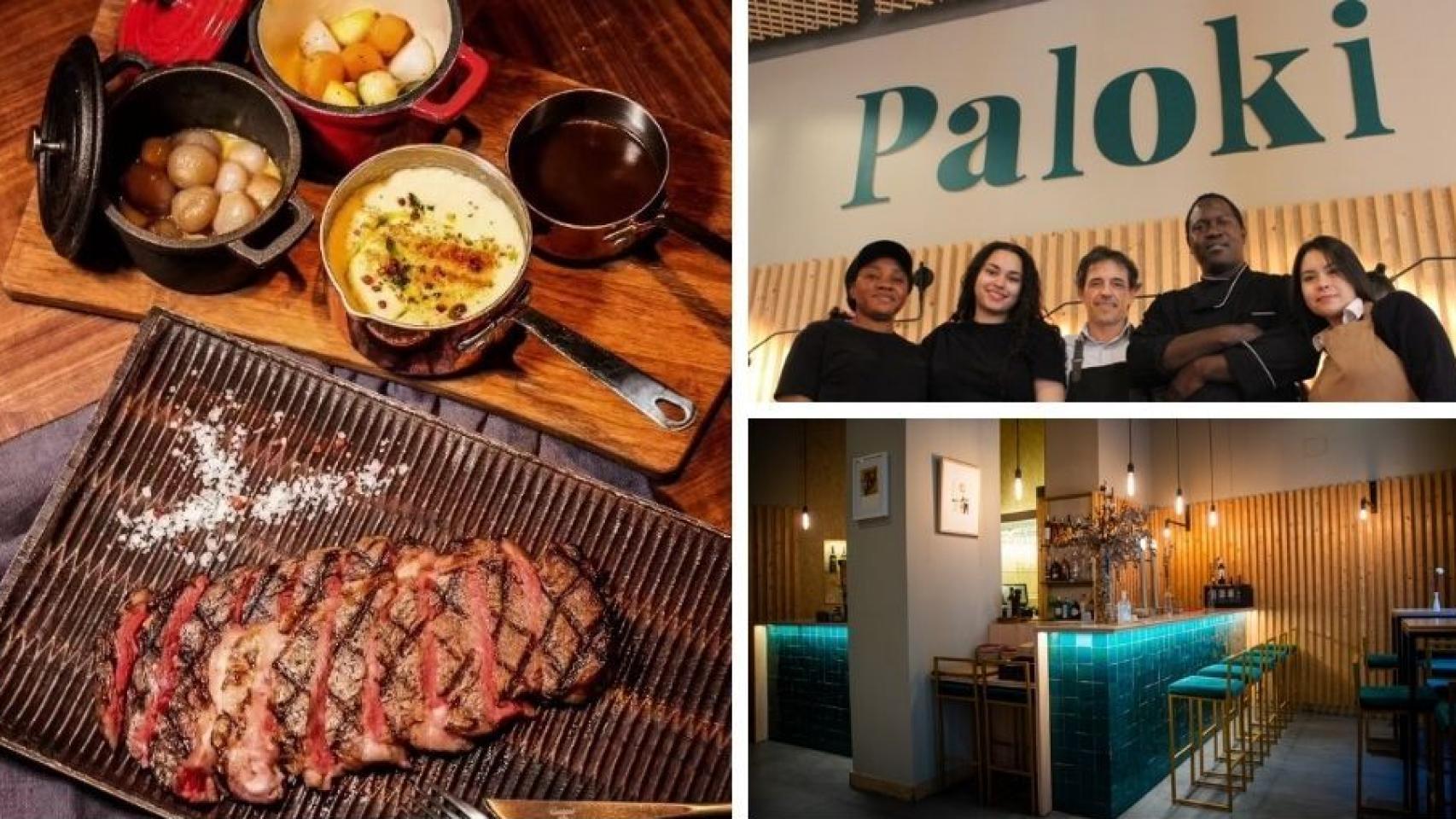 Un collage con imágenes del restaurante y sus trabajadores.