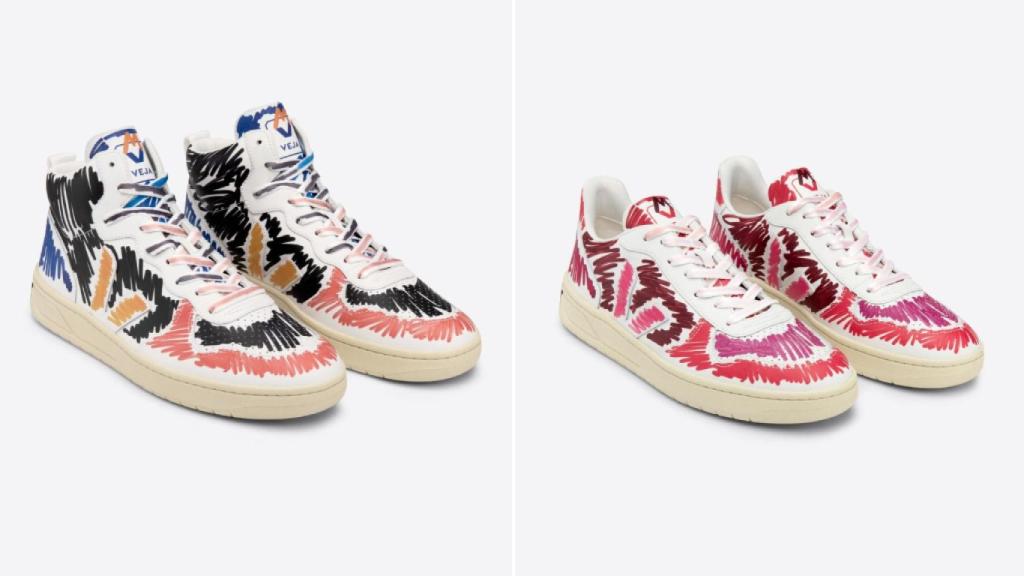 Los dos modelos de zapatillas de Veja x Marini.