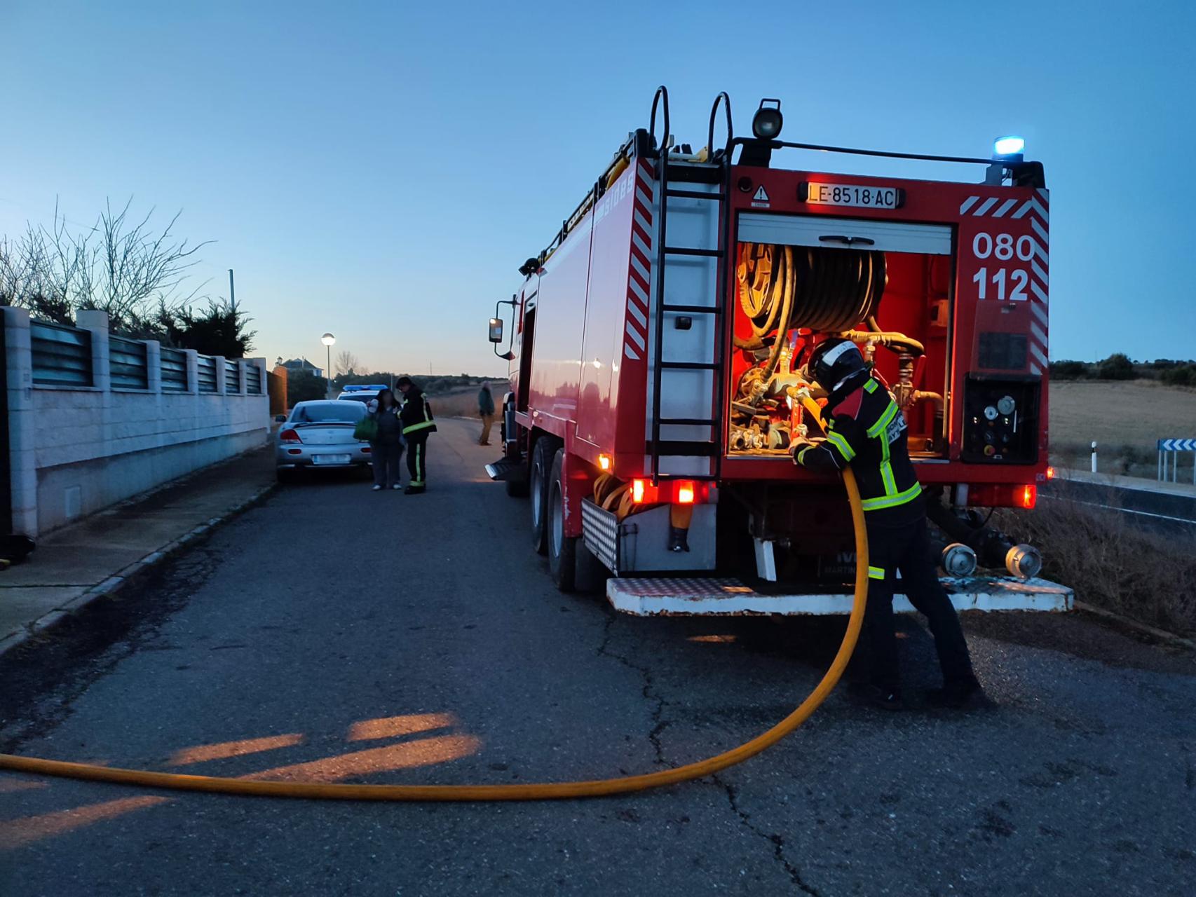 Los bomberos de la localidad leonesa de Celada
