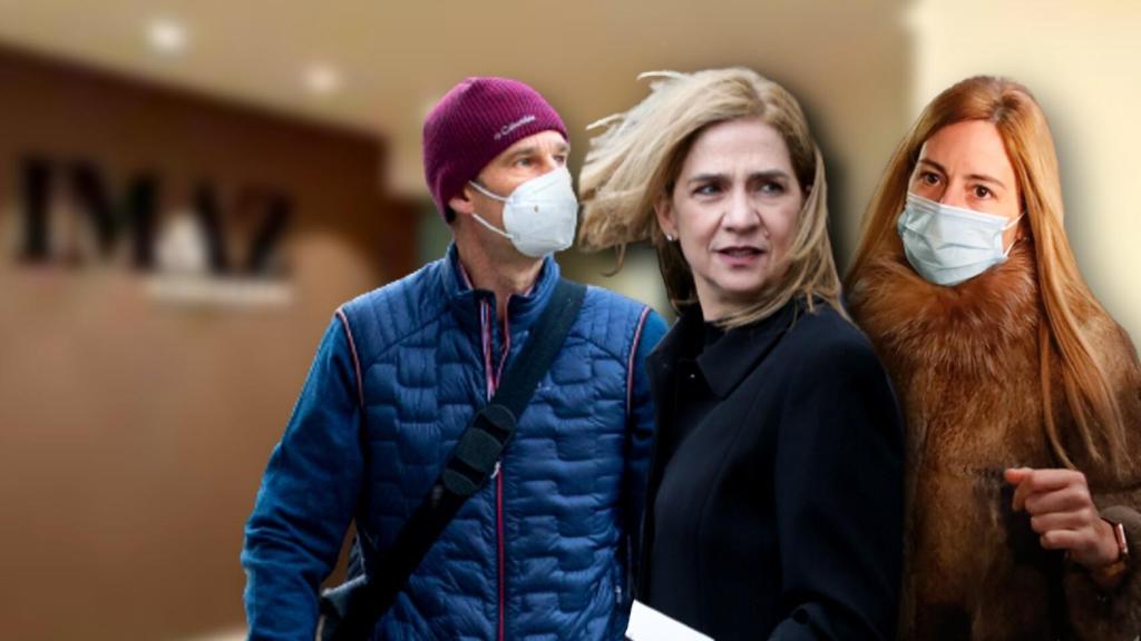Iñaki Urdangarin, la infanta Cristina y Ainhoa Armentia en un montaje de El Español.