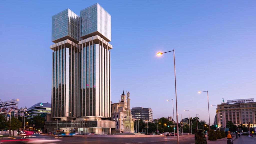 Vista de las Torres Colón una vez las reformas se finalicen.