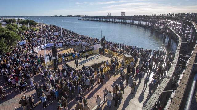 Manifestantes en Huelva.