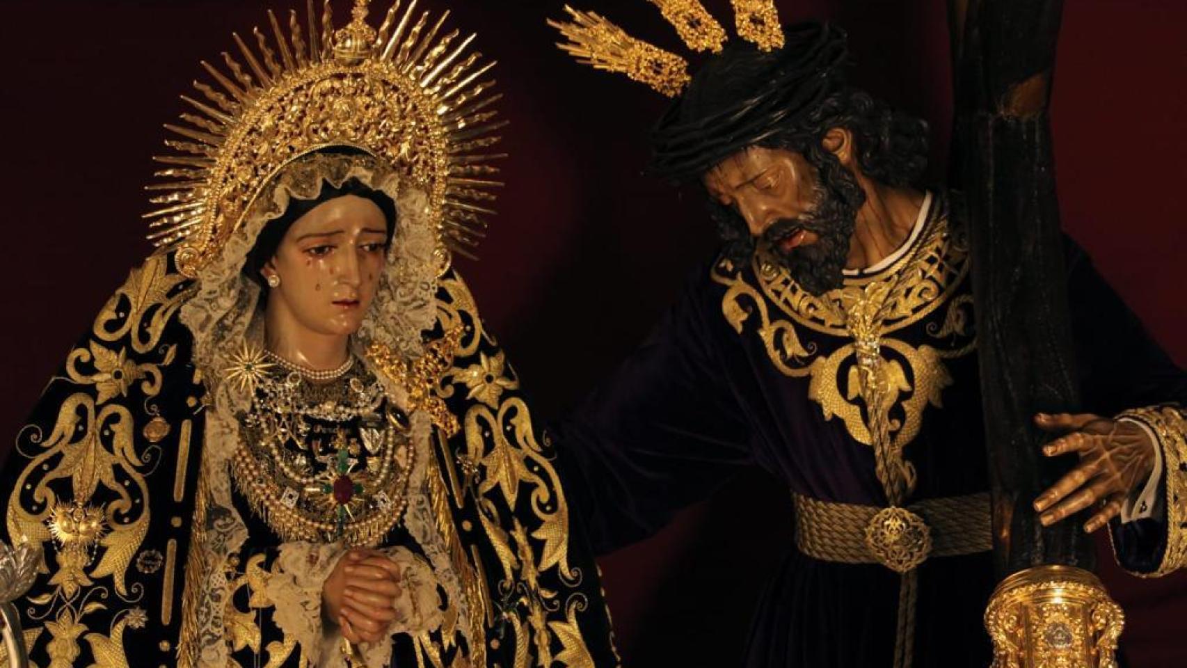 Misterio dispuesto por la hermandad de Nueva Esperanza.