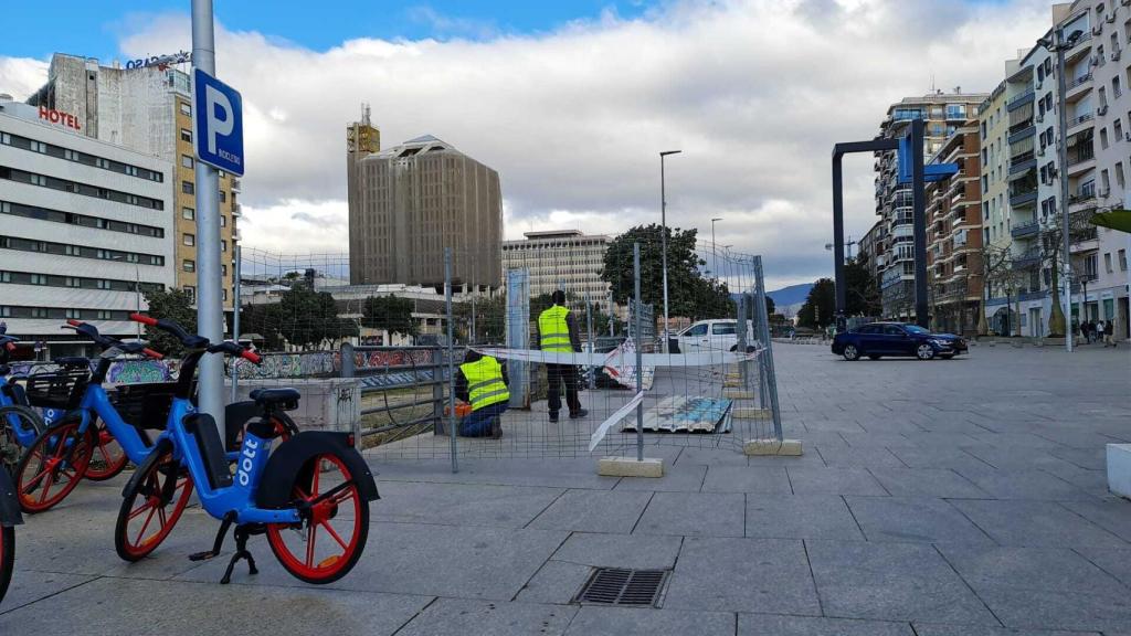 Inicio de los trabajos del nuevo puente del CAC Málaga.