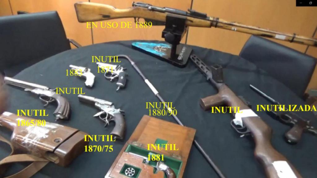 El perito José Jiménez acreditó que las nueve armas señaladas por los Tedax están inutilizadas.