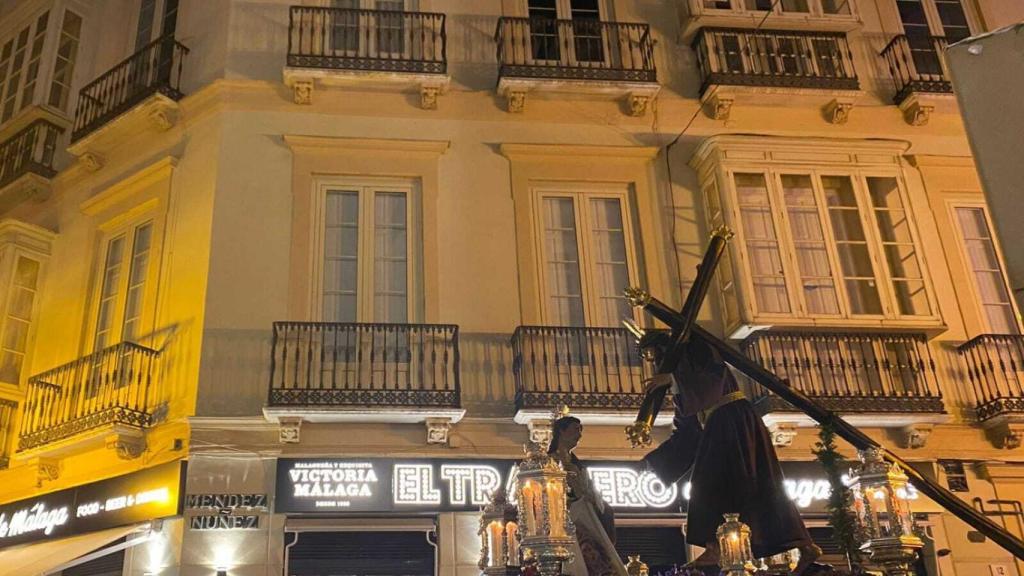 La Salutación en su recogida tras el Vía-crucis.