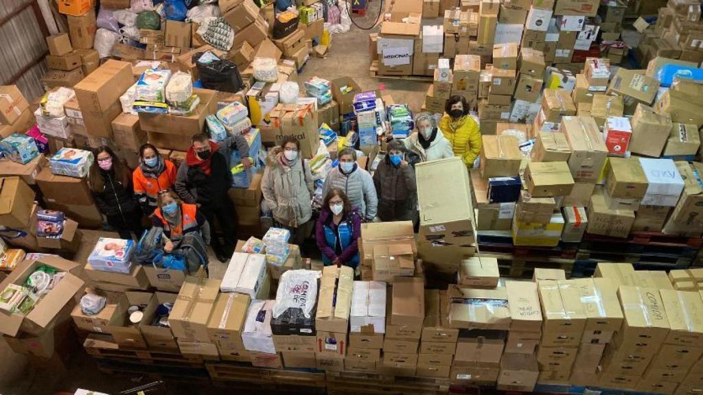 Recogida de material para enviar a Ucrania del Foro Social de Segovia