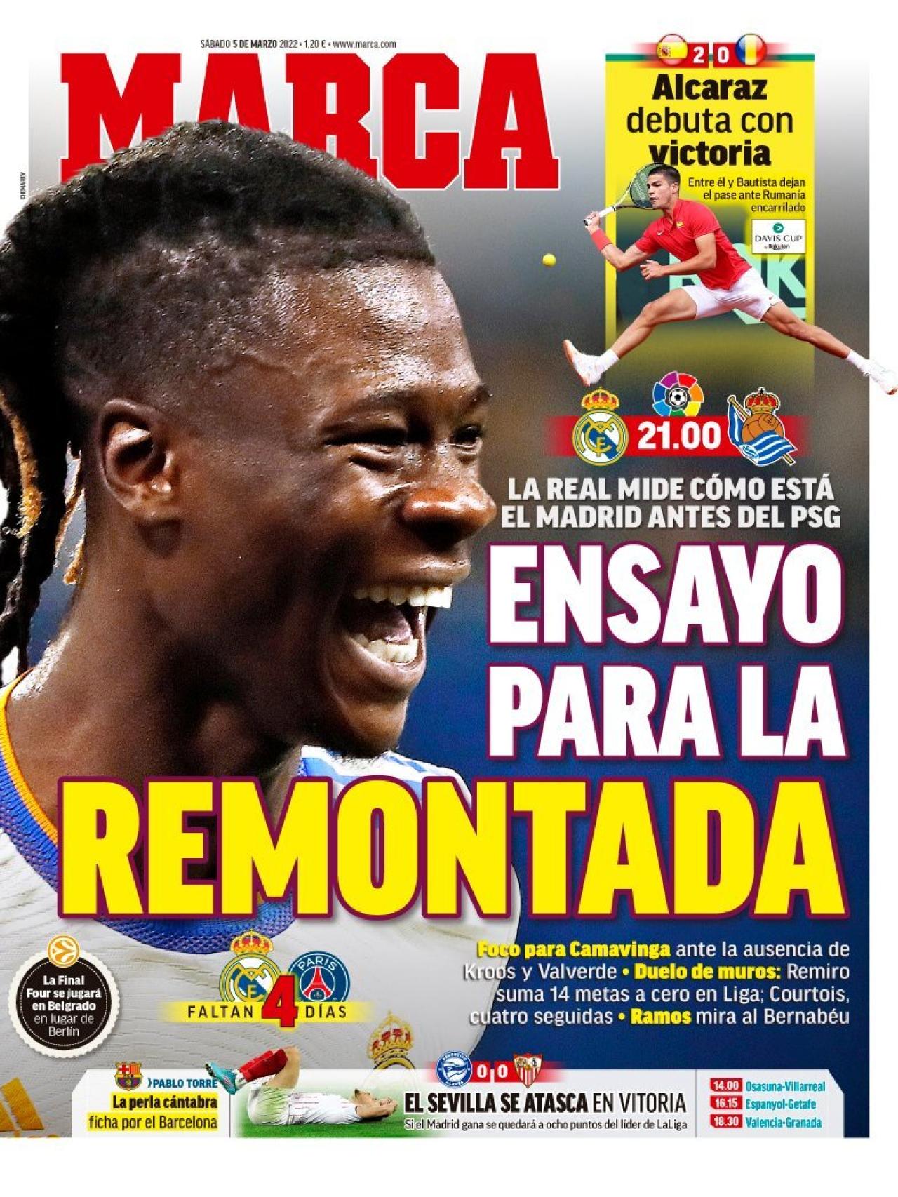 La portada del diario MARCA (05/03/2022)