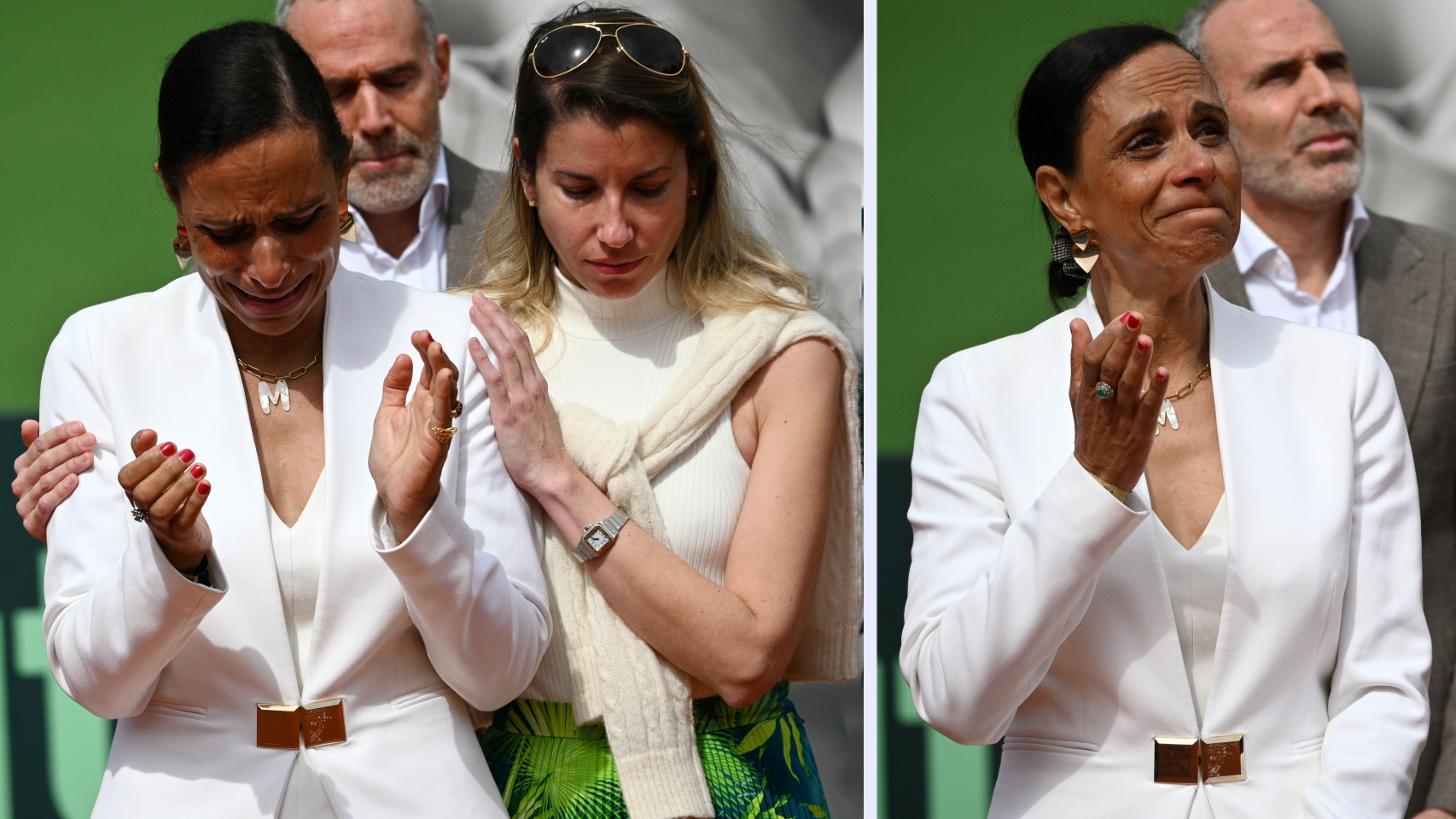 Claudia Rodríguez, en el homenaje a Manolo Santana en Málaga este sábado 5 de marzo.