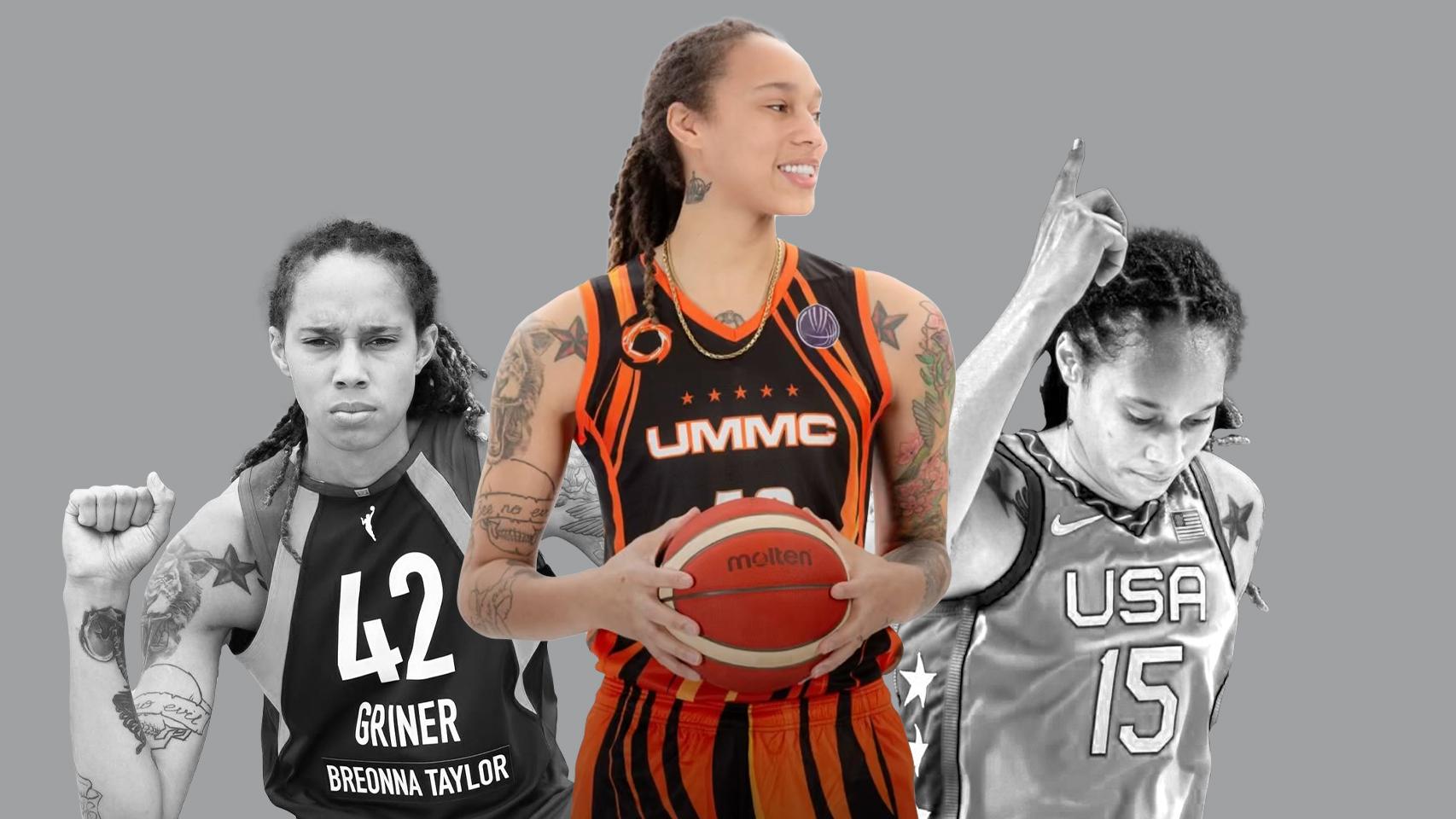 Brittney Griner, en un fotomontaje