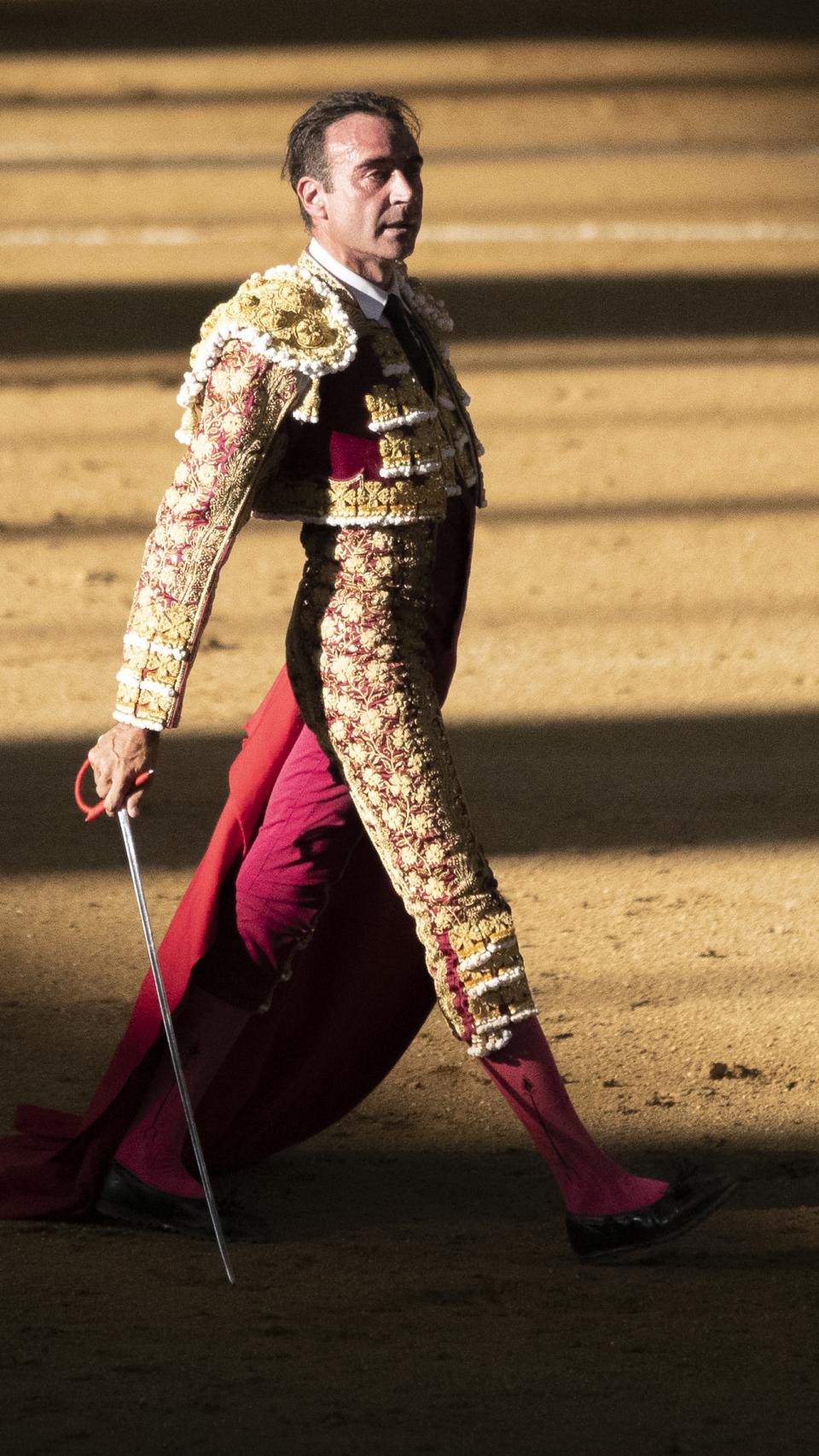 El diestro de Chiva, Enrique Ponce, en la plaza de toros de Navalcarnero, Madrid, en 2021.