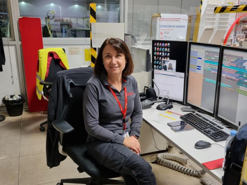 Ana Zapata, agente jefe de servicios aeroportuarios.
