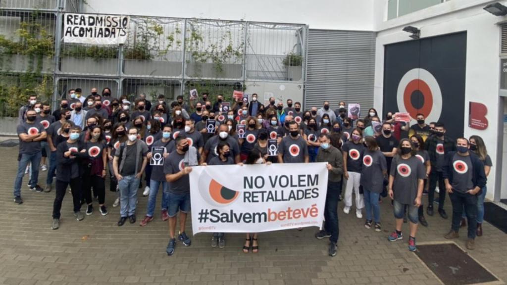 Protesta de trabajadores de Betevé