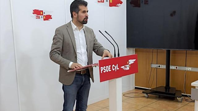 Luis Tudanca en una comparecencia