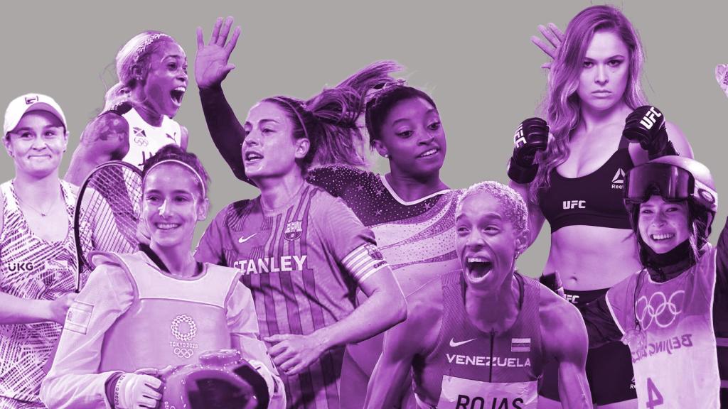Ashleigh Barty, Elaine Thompson, Adriana Cerezo, Alexia Putellas, Yulimar Rojas, Simone Biles, Ronda Rousey y Eileen Gu