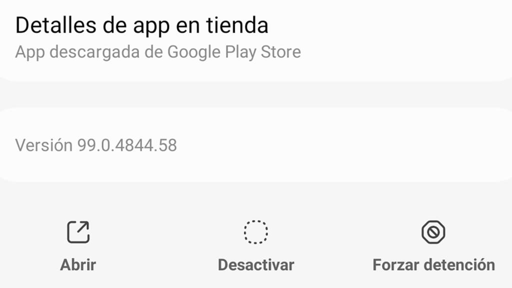 Versión 99 de Chrome